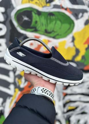 Skechers кроссовки летние 38 размер мокасины синие оригинал2 фото