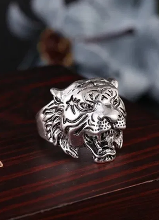 Кольцо унисекс в форме головы тигра из титановой стали, новое