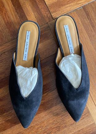 Босоніжки шкіряні замшеві мюлі шльопанці & other stories 36  швеція 🇸🇪