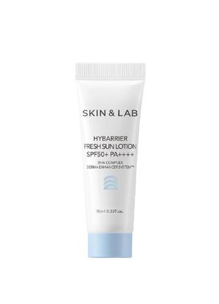 Зволожуючий сонцезахисний лосьйон skin&lab hybarrier fresh sun lotion 10 мл