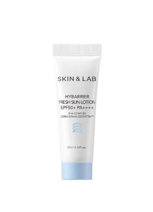 Увлажняющий солнцезащитный лосьон skin&lab hybarrier fresh sun lotion 10 мл