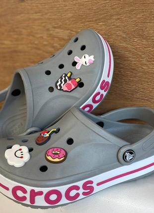 Сабо кроксы женские crocs оригинал bayaband серые розовые белые 36 37 38 39 40 41