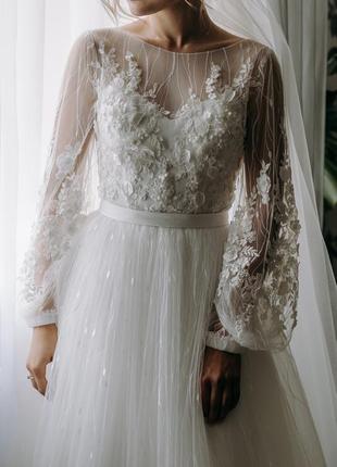 Весільна сукня зі з‘ємною спідницею1 фото