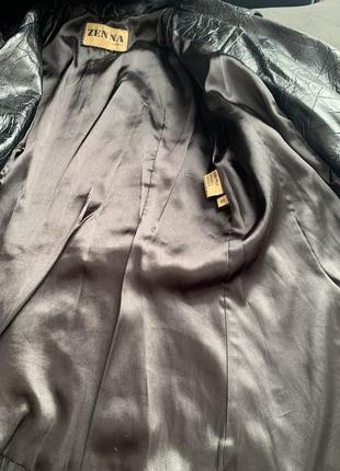 Куртка з натуральної кожи косуха чорна авіатор курточка весняна5 фото