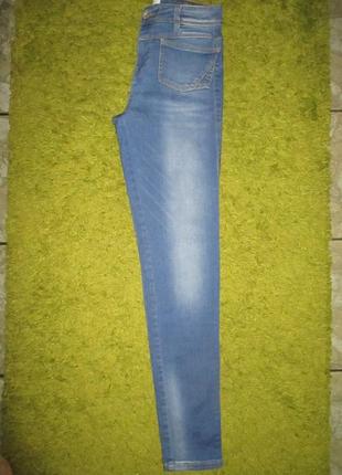 С карманами  синие-синие летние джинсы с высокой посадкой,пот36-40см4 фото