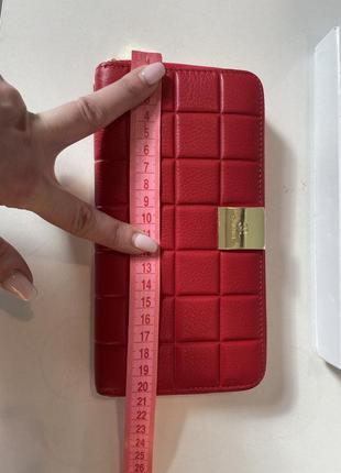 Кожаный кошелек красный кошелек  гаманець6 фото