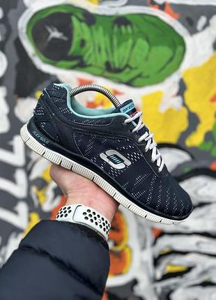 Skechers flex sole кроссовки 38 размер синие оригинал