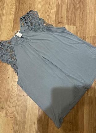 Майка с кружевом h&m