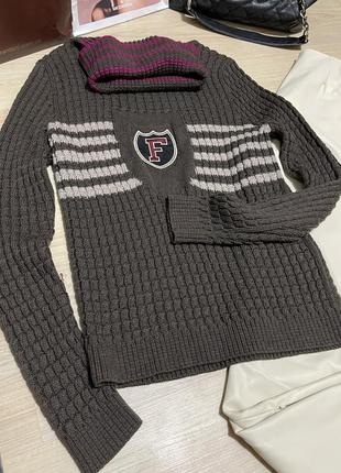 Стильный свитер гольф шерсть мериноса италия р.с-м-л2 фото