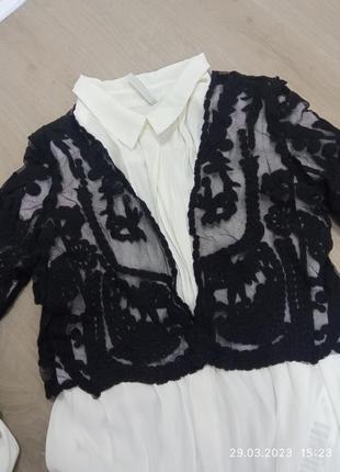 Блуза (черное кружево)1 фото