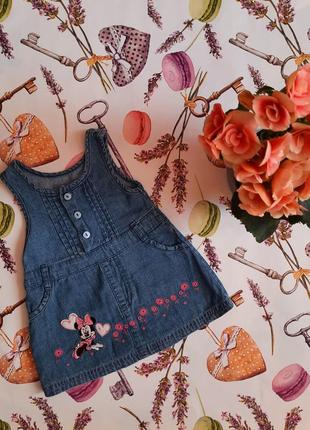 Сарафан джинсовый девочку 0-2 мес.