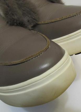 Шкіряні лофери черевики на хутрі з опушкою з норки від українського бренда "zozulya" р.36 б/у4 фото