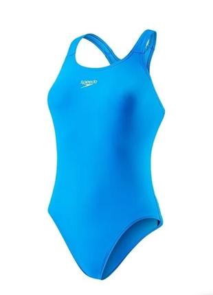 Цельный голубой купальник для бассейна speedo/ цельный купальник голубой3 фото