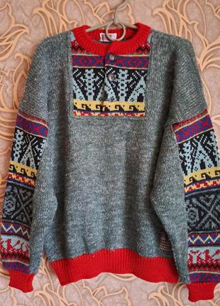 (864) отличный полу шерстяной свитшот/кофта grant (сша) возраст 8/9 лет