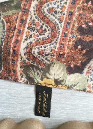 Легкий шифоновый платок шаль шарф в цветочный принт4 фото