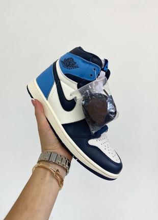 Nike jordan 1 retro high obsidian женские кроссовки