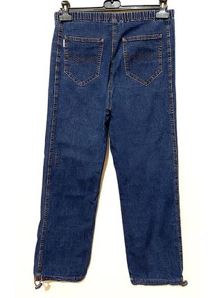 Eur 38 джогери джинси спортивні сині високі на резинці куліска знизу4 фото