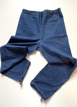 Eur 38 джогери джинси спортивні сині високі на резинці куліска знизу10 фото
