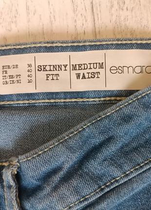 Джинсы стрейчевые с бусинами евро 38 esmara ничевина skinny fit5 фото