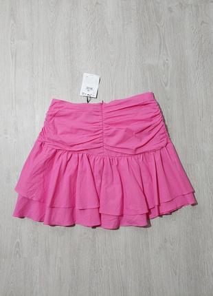 Новая юбка романтическая розовая коттоновая4 фото