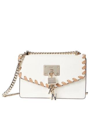 Сумка кожаная dkny elissa flap shoulder bag r023uc81 оригинал leather3 фото