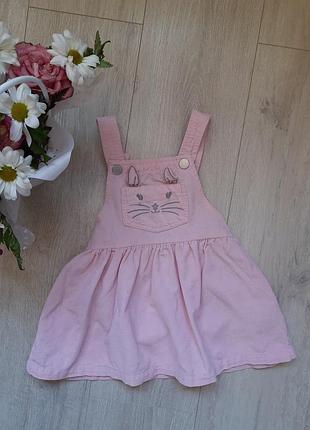 By very сарафан вельветовый микровельвет 2-3 года розовый