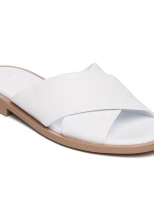 Шлепанцы женские белые anna lucci 988-010-073