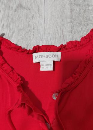 Блузка червона віскоза monsoon3 фото