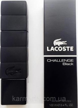 Мужская туалетная вода lacoste challenge black, 100 ml