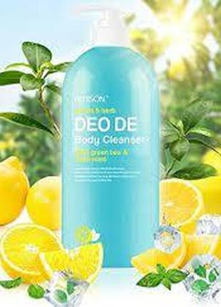 Гель для душу лимон/м'ята evas pedison deo de body cleanser, 750 ml