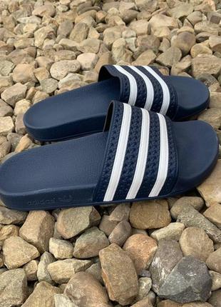 Тапочки сині літні, 39 розмір, adidas originals adilette3 фото