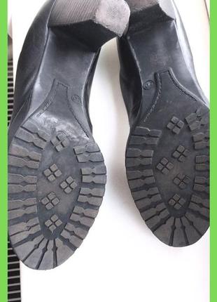Черные туфли лодочки кожа каблук р.40 26,5см германия4 фото