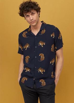 Рубашка с гепардами h&m