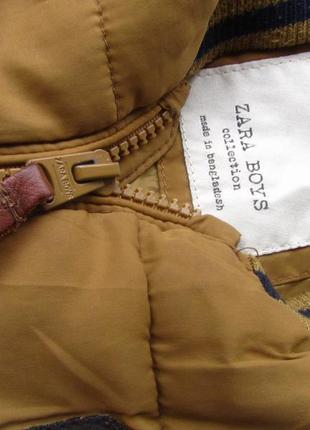 Утеплена демісезонна куртка бомбер авіаторка zara2 фото