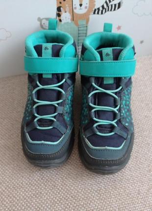 Водонепроницаемые ботинки ботинки quechua waterproof mh 120 mid / разм.30 оригинал5 фото