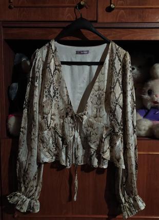 Блузка-кардиган стильная на завязке