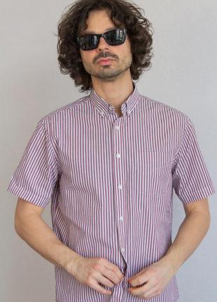 Бавовняна рубашка з коротким рукавом