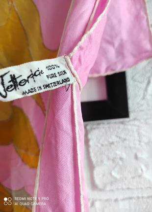 Хустка vetter vettericе шовк 💯 швейцария бренд розовый желтый2 фото