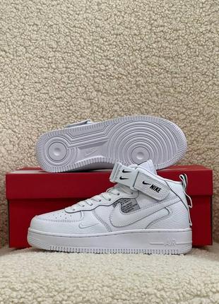 Женские кроссовки nike air force 1 mid utility white 37-38-393 фото