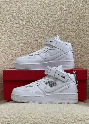 Женские кроссовки nike air force 1 mid utility white 37-38-396 фото