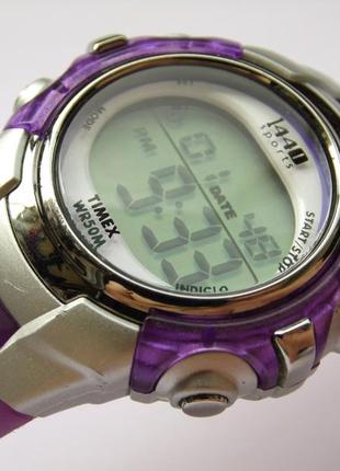 Timex 1440 sports t5k459 спортивные часы из сша wr50m indiglo5 фото