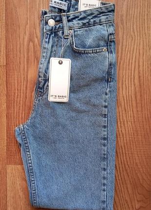Новые прямые голубые джинсы туречки4 фото