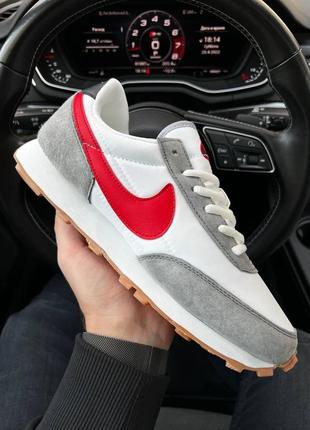 Мужские кроссовки nike tailwind white red 45-465 фото