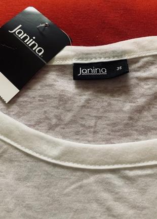Красивая нежная футболка с фламинго janina/германия/ р.s новая2 фото