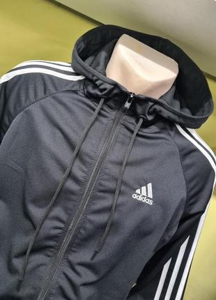 Толстовка adidas на молнии с капюшоном мужская унисекс, мужская толстовка с капюшоном на молнии, мужская толстовка, кофта на замке3 фото