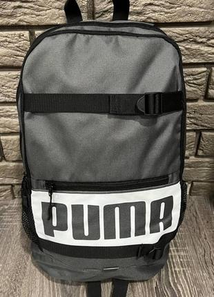 Рюкзак городской спортивный серый с логотипом puma1 фото