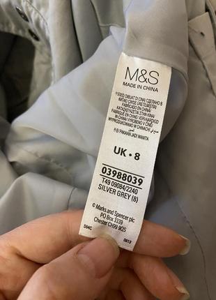 Шикарная, курточка, плащик, свет серого цвета, от дорогого бренда: m&amp;s 👌7 фото