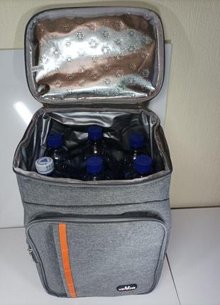 Термо рюкзак сумка-холодильник 18 литров, weyoung, серый3 фото