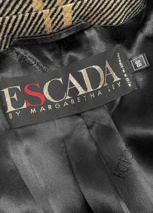 Двубортный винтажный пиджак escada by margaretha ley5 фото