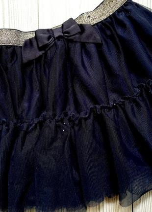 Блестящая фатиновая юбка h&m бирка 3-4 года2 фото